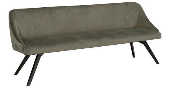 SITZBANK 140/86/63 cm  in Grün, Schwarz  - Schwarz/Grün, Design, Textil/Metall (140/86/63cm) - Moderano