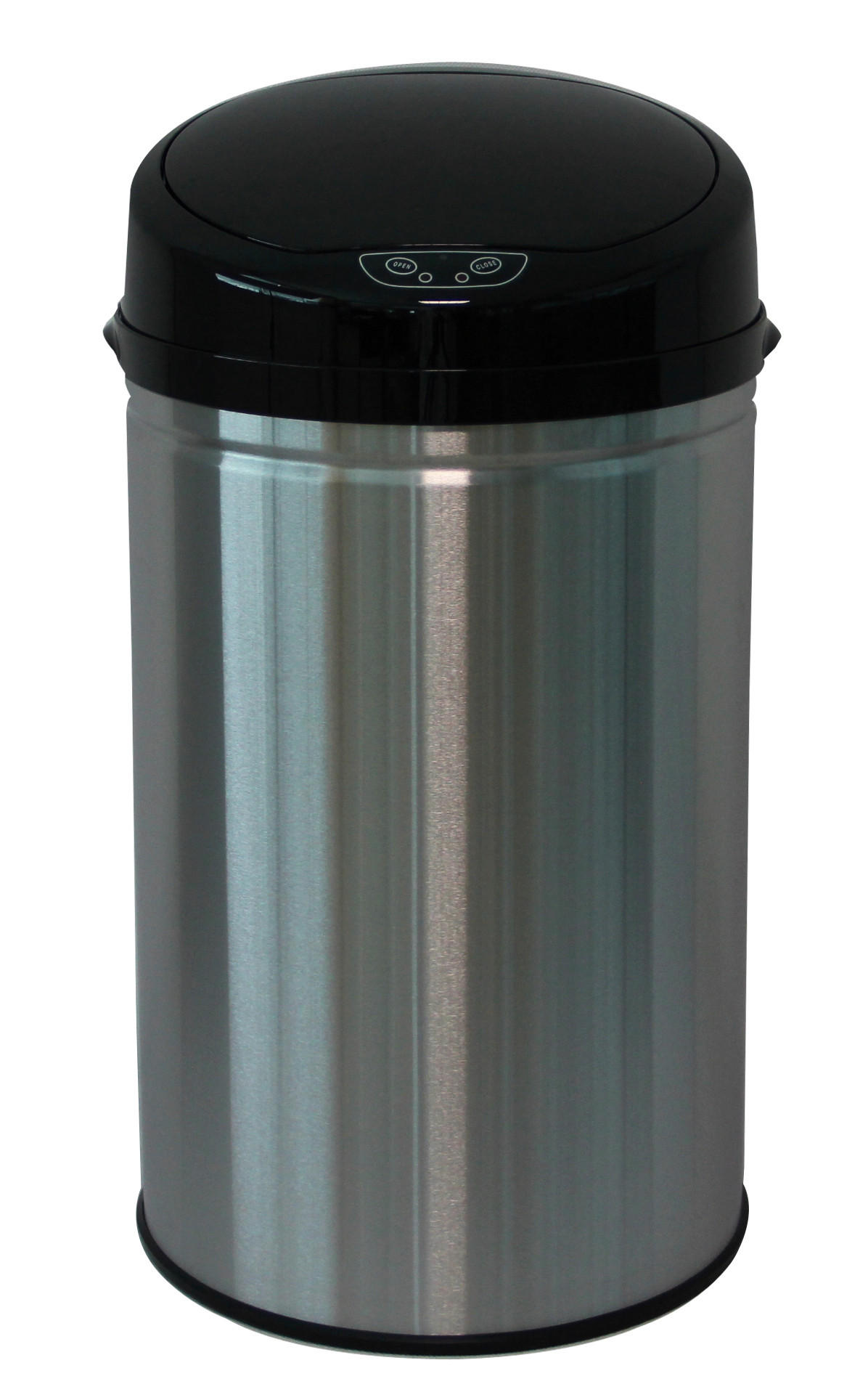 ABFALLEIMER 30 L  - Silberfarben/Schwarz, Trend, Kunststoff/Metall (31/31/61,5cm) - Echtwerk