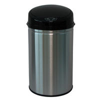 ABFALLEIMER 30 l  Metall  - Silberfarben/Schwarz, Trend, Kunststoff/Metall (31/31/61,5cm) - Echtwerk