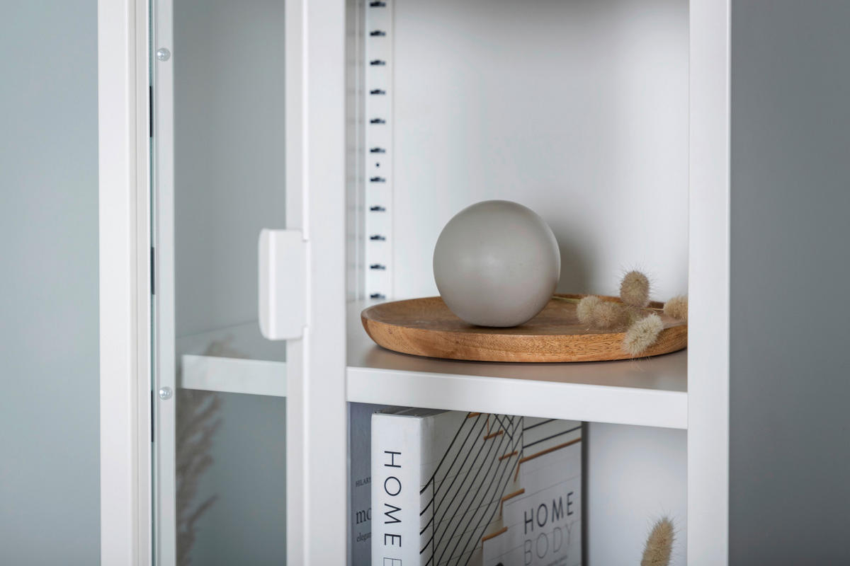 VITRINE in Weiß  - Weiß, Design, Metall (40,5/150/35cm) - Livetastic