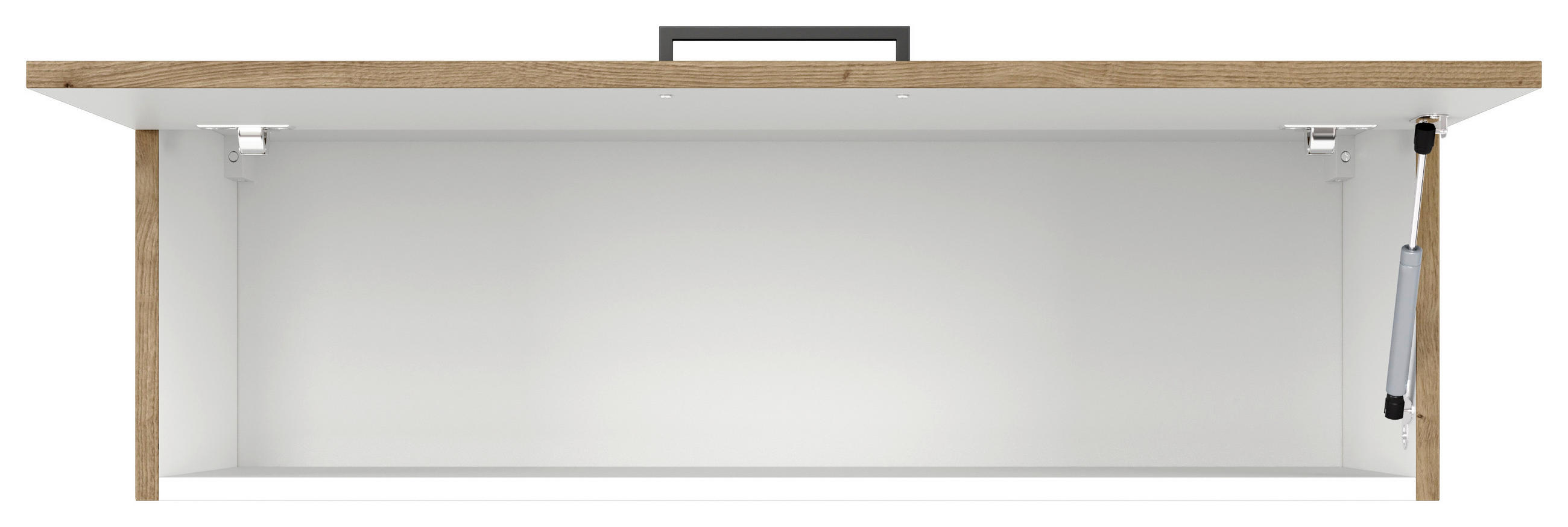 KÜCHENOBERSCHRANK 100/32/32 cm  in Eiche Artisan  - Schwarz/Eiche Artisan, KONVENTIONELL, Holzwerkstoff/Metall (100/32/32cm) - FlexWell