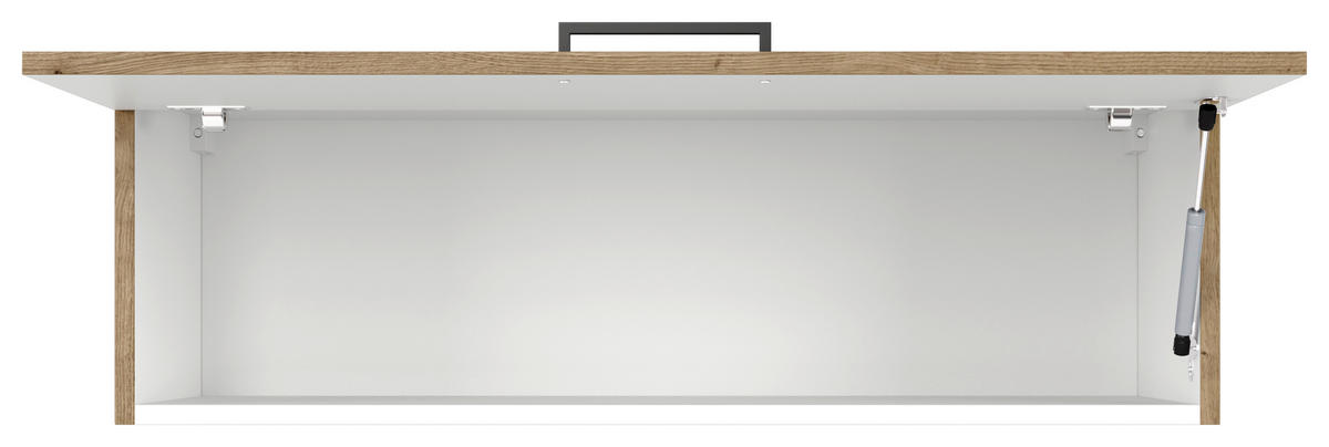KÜCHENOBERSCHRANK 100/32/32 cm  in Eiche Artisan  - Schwarz/Eiche Artisan, KONVENTIONELL, Holzwerkstoff/Metall (100/32/32cm) - FlexWell