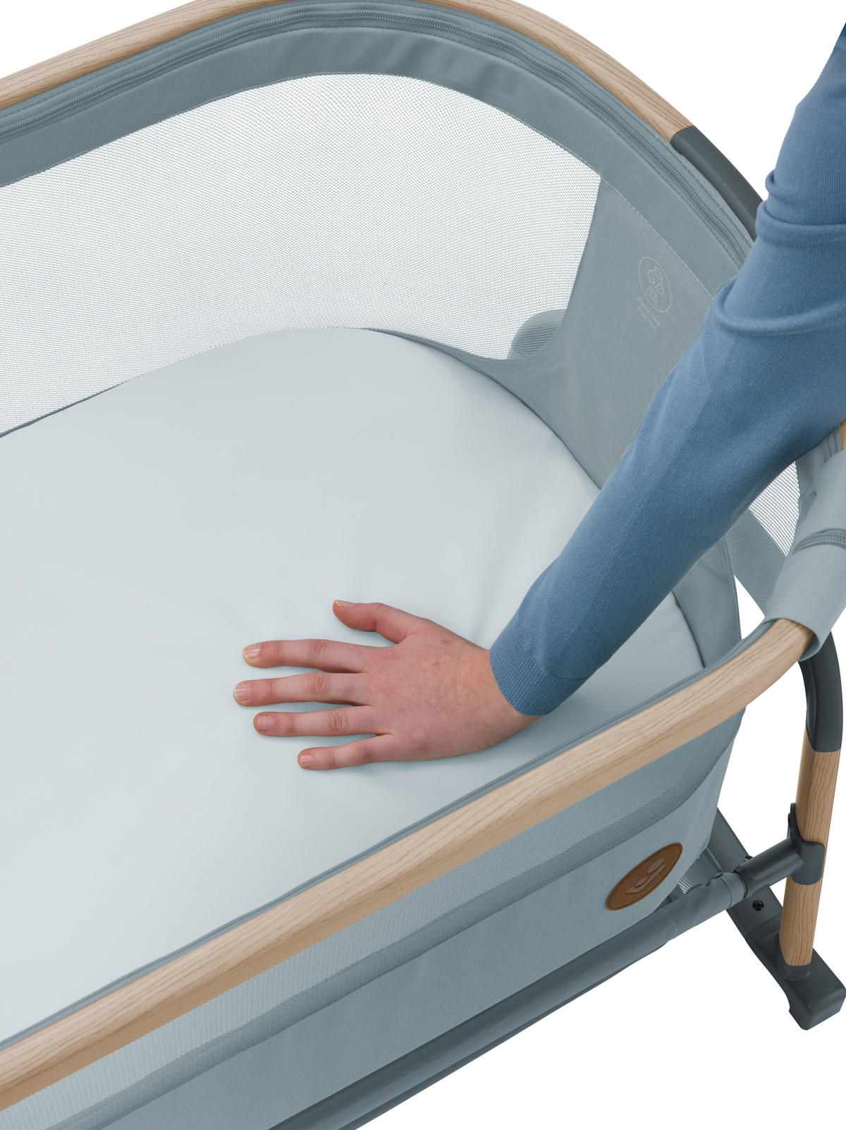 BEISTELLBETT Iora Air  - Hellgrau, Basics, Metall (55/74,5/93cm) - Maxi-Cosi