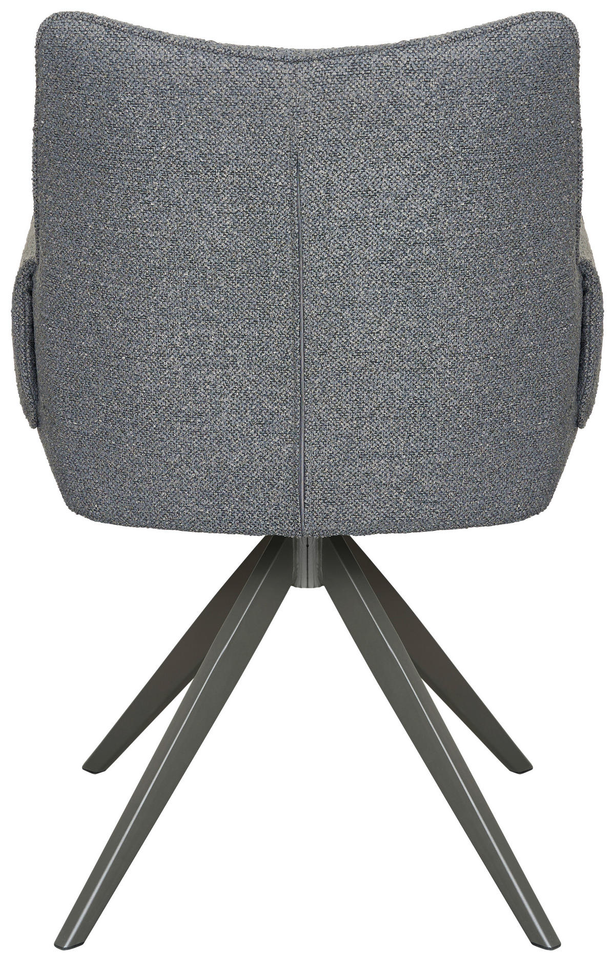 ARMLEHNSTUHL  Sitzfläche 360° drehbar, inklusive Armlehnen Webstoff  Anthrazit  - Anthrazit, MODERN, Textil/Metall (64/86/65,5cm) - Livetastic