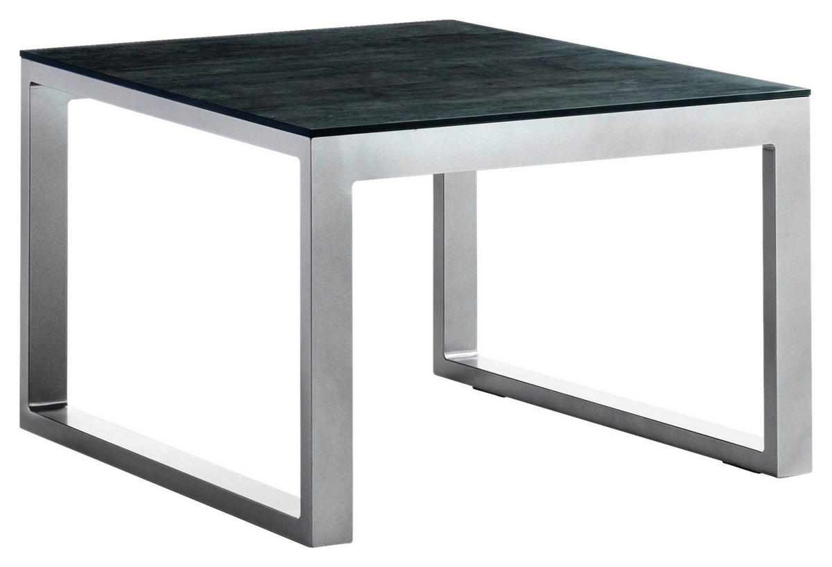 LOUNGETISCH 60/60/44 cm Metall  - Graphitfarben, Basics, Kunststoff/Metall (60/60/44cm) - Sieger