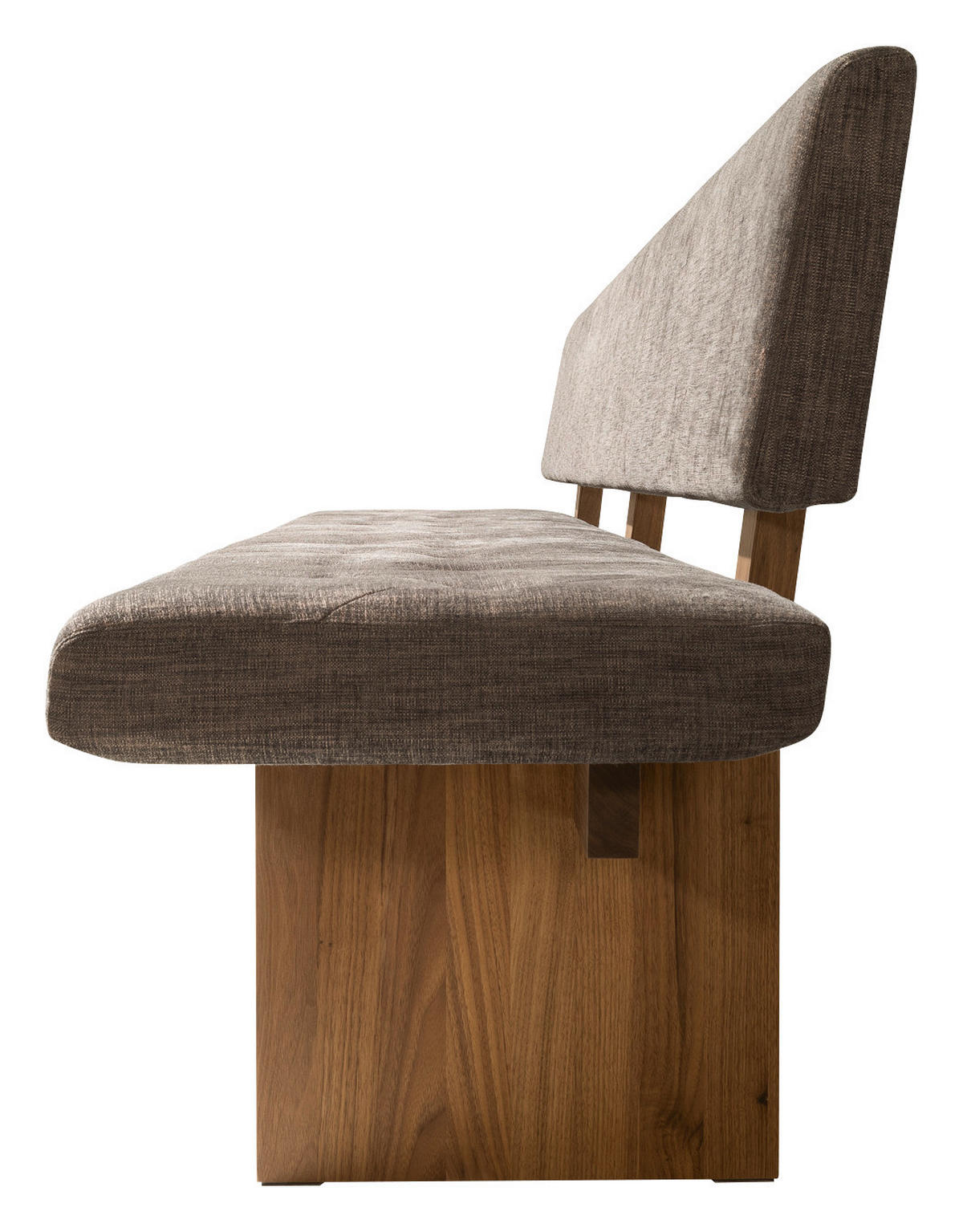 SITZBANK 216/85,5/57 cm  in Braun, Nussbaumfarben  - Nussbaumfarben/Braun, Design, Holz/Textil (216/85,5/57cm) - TEAM 7