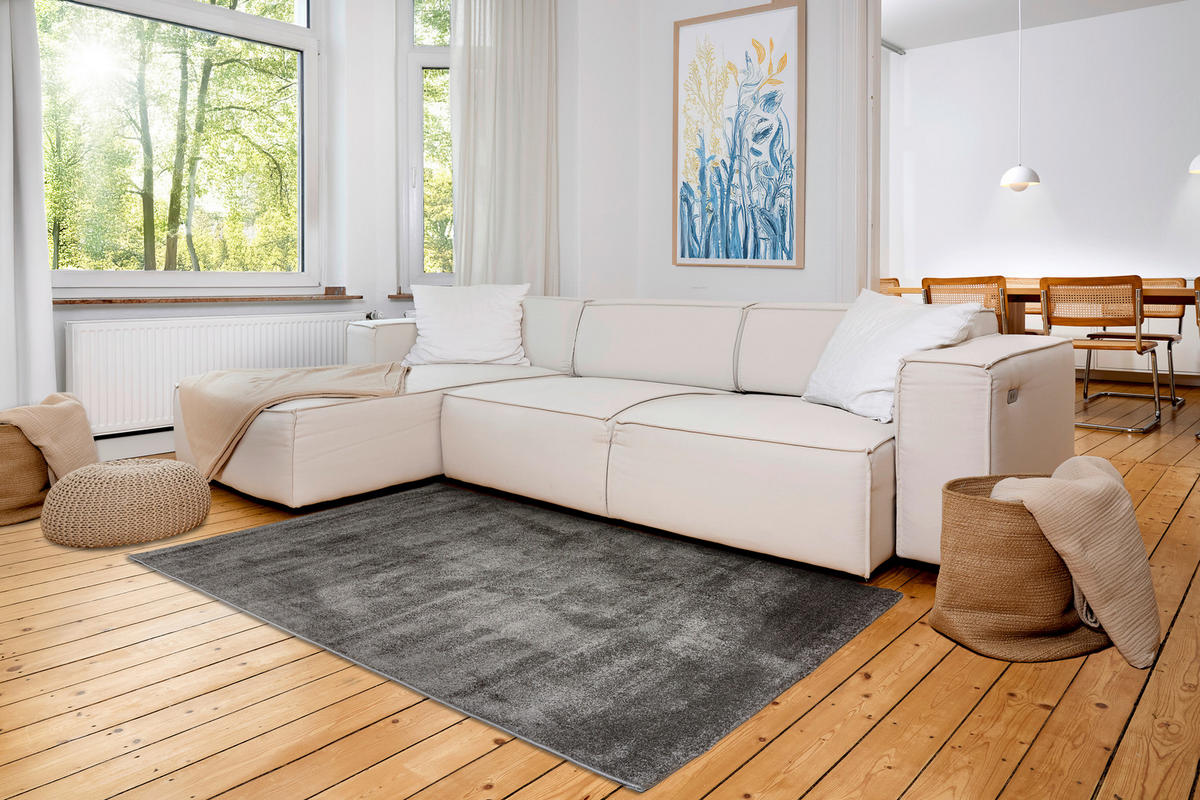 WEBTEPPICH 200/280 cm Sam Grau rechteckig  - Grau, Basics, Kunststoff (200/280cm) - Astra