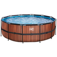 POOL Wood 427/122 cm  - Braun, KONVENTIONELL, Metall (427/122cm) - EXIT Toys