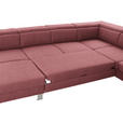 WOHNLANDSCHAFT in Webstoff Hellrot  - Hellrot/Silberfarben, Design, Textil/Metall (168/320/226cm) - Xora