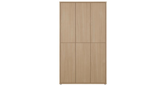 SCHUHSCHRANK 109,2/191,9/34,9 cm  - Eichefarben/Grau, MODERN, Holzwerkstoff/Kunststoff (109,2/191,9/34,9cm) - Carryhome