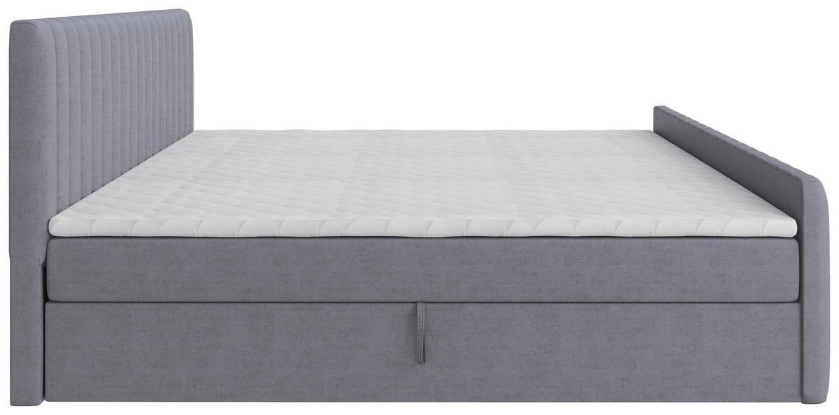 BOXBETT 180/200 cm  Grau  - Schwarz/Grau, Konventionell, Holz/Textil (180/200cm) - Carryhome