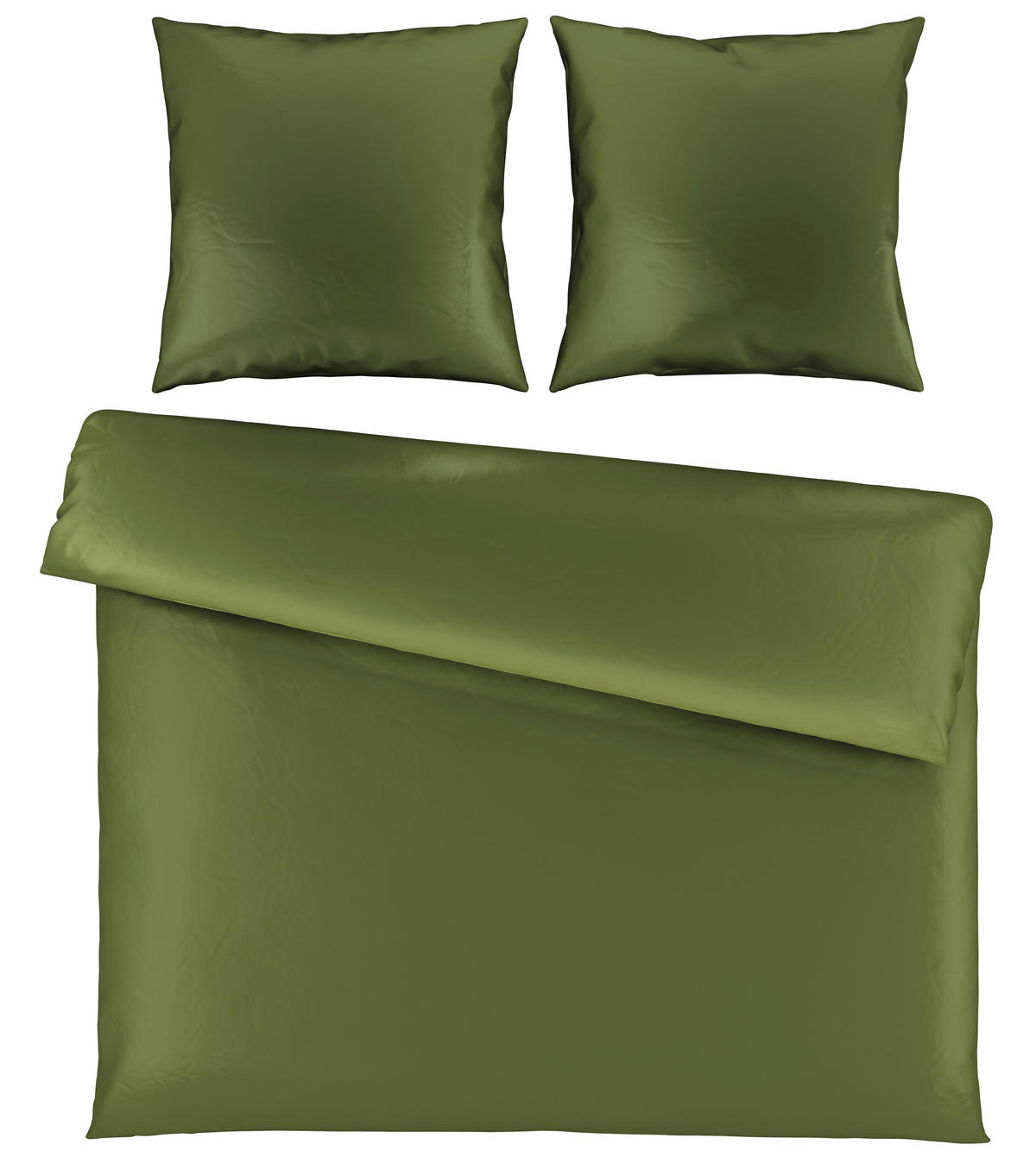 BETTWÄSCHE Segesta Satin 200/200 cm  - Dunkelgrün, MODERN, Textil (200/200cm) - Novel