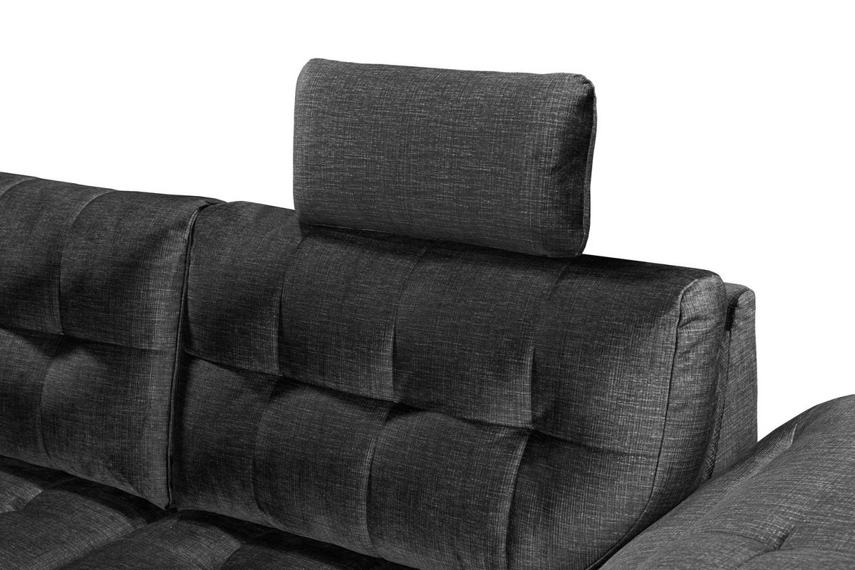 ECKSOFA in Mikrovelours Schwarz  - Schwarz, Konventionell, Kunststoff/Textil (217/283cm) - MID.YOU