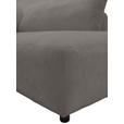 ECKSOFA  in Chenille Grau  307/224 cm  - Schwarz/Grau, KONVENTIONELL, Kunststoff/Textil (307/224cm) - Hom`in