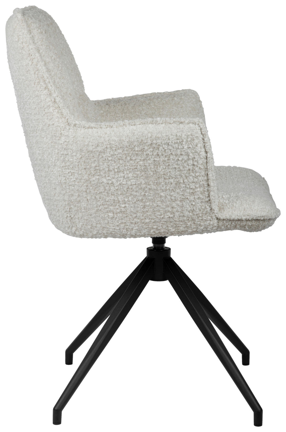 ARMLEHNSTUHL  in Eisen Chenille  - Beige/Schwarz, Design, Textil/Metall (59/89,5/63cm) - Novel