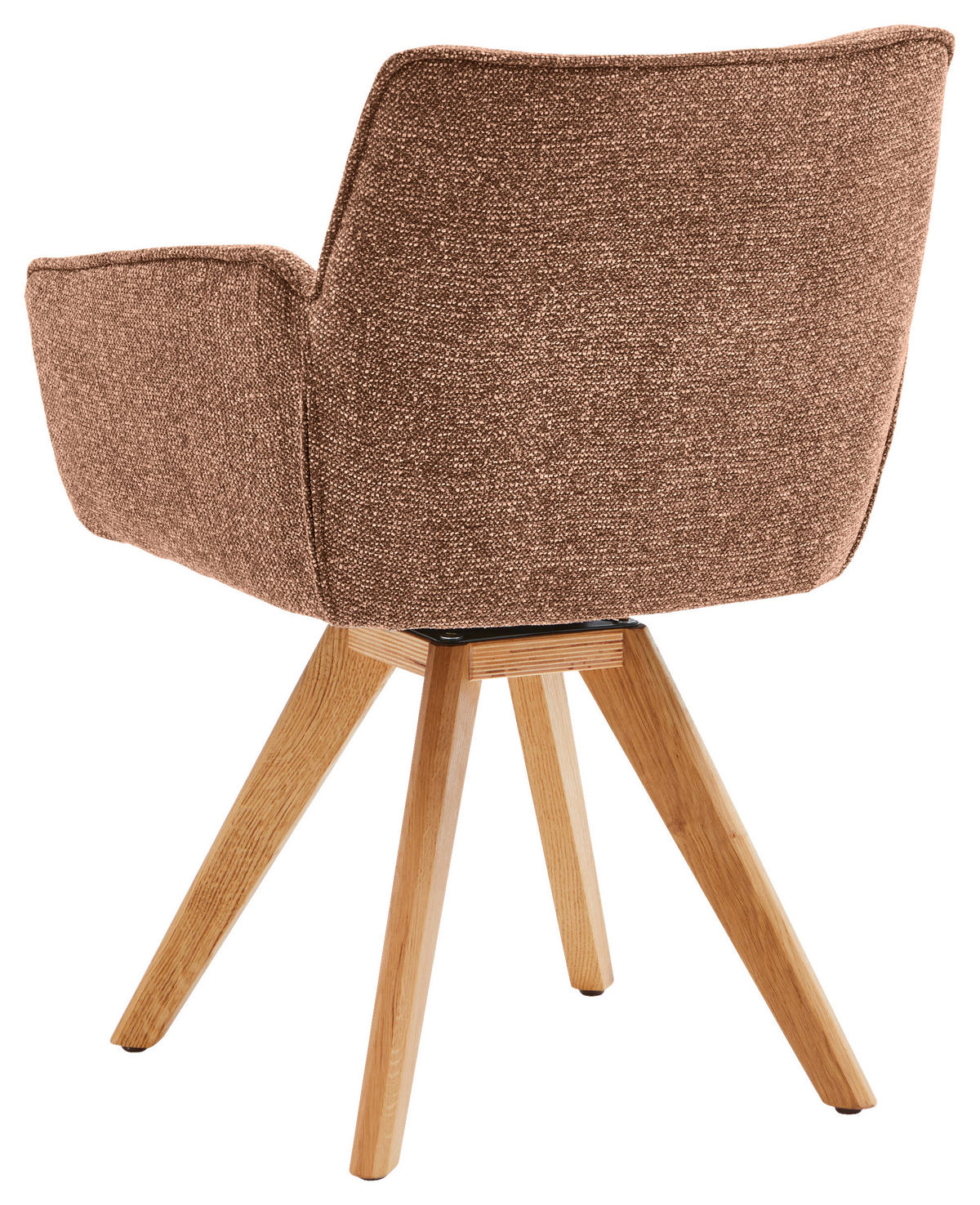 ARMLEHNSTUHL  in Webstoff  - Eichefarben/Kupferfarben, Design, Holz/Textil (60/83,5/65cm) - Valdera