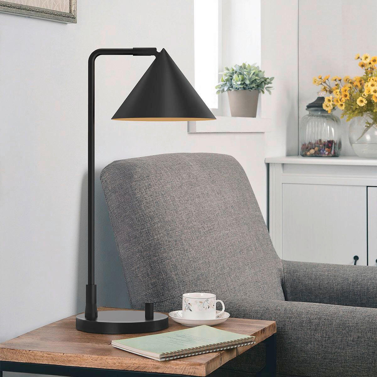 TISCHLEUCHTE   - Klar/Schwarz, KONVENTIONELL, Metall (51/19,7/26,7cm) - Elstead Lighting