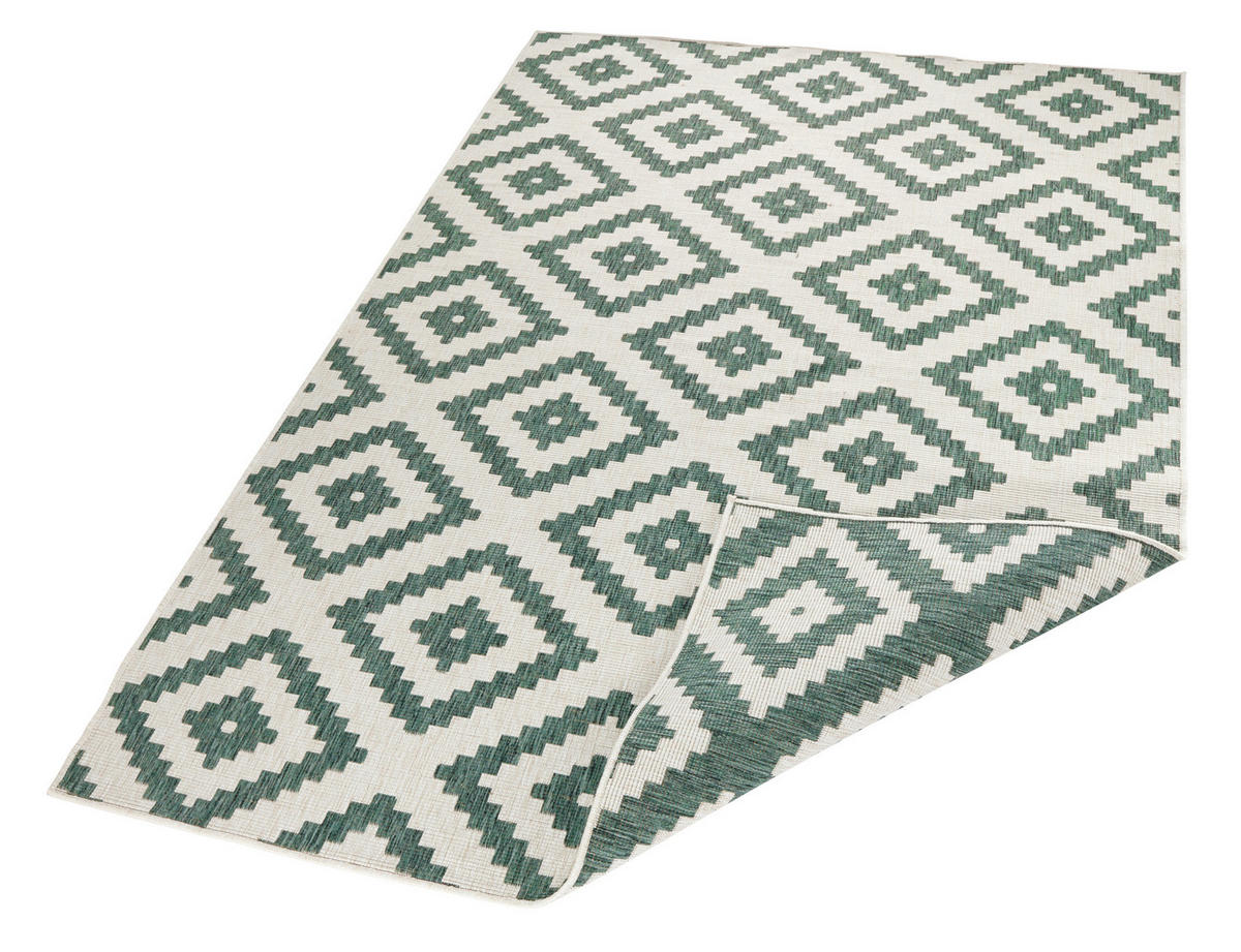 OUTDOORTEPPICH 80/150 cm Twin Creme, Grün  - Creme/Grün, Basics, Kunststoff (80/150cm) - Novel