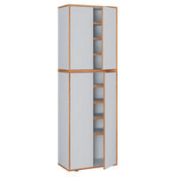 SCHUHSCHRANK  in 60/183/33 cm  - Honigeiche/Weiss, Design, Holzwerkstoff/Kunststoff (60/183/33cm) - MID.YOU