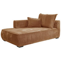 RÉCAMIERE in Cord Rostfarben  - Rostfarben/Schwarz, Design, Holz/Textil (207/75/121cm) - MID.YOU
