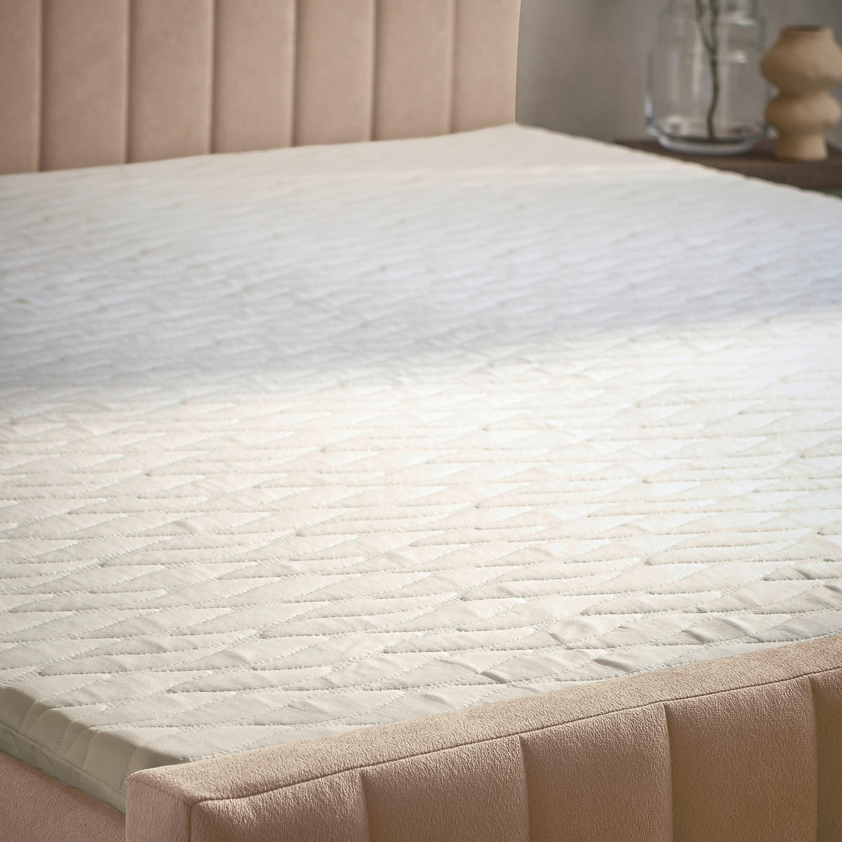 BOXBETT 160/200 cm  in Beige  - Beige/Schwarz, KONVENTIONELL, Kunststoff/Textil (160/200cm) - Boxxx