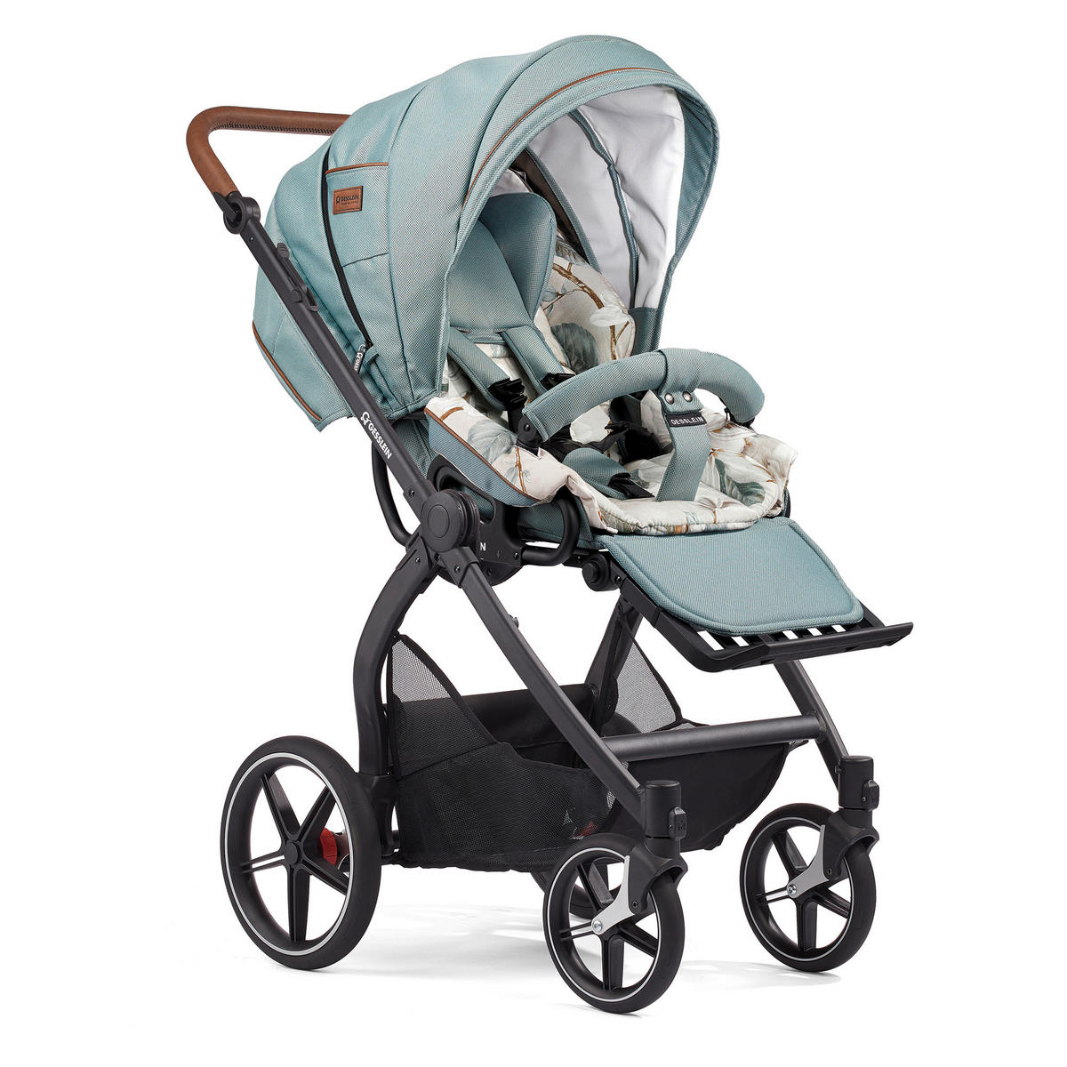 KINDERWAGENSET FX4 Classic  - Creme/Schwarz, Basics, Textil/Metall (57/129/100cm) - Gesslein