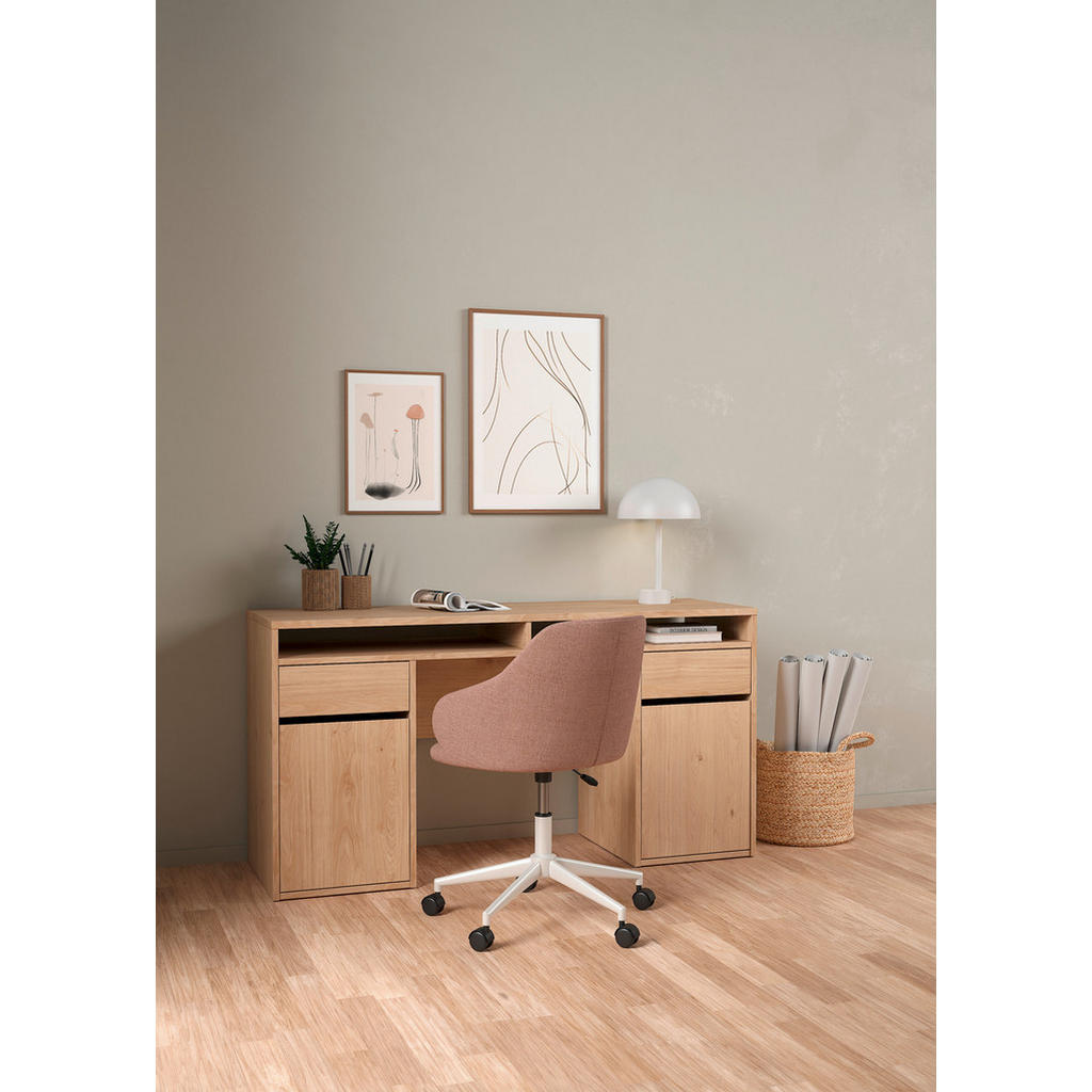 Thumbnail - Mid.you Schreibtisch, Eiche, Holzwerkstoff, Holzoptik, 2 Schubladen, rechteckig, 48.2x77.4x149 cm, Stauraum, Arbeitszimm...