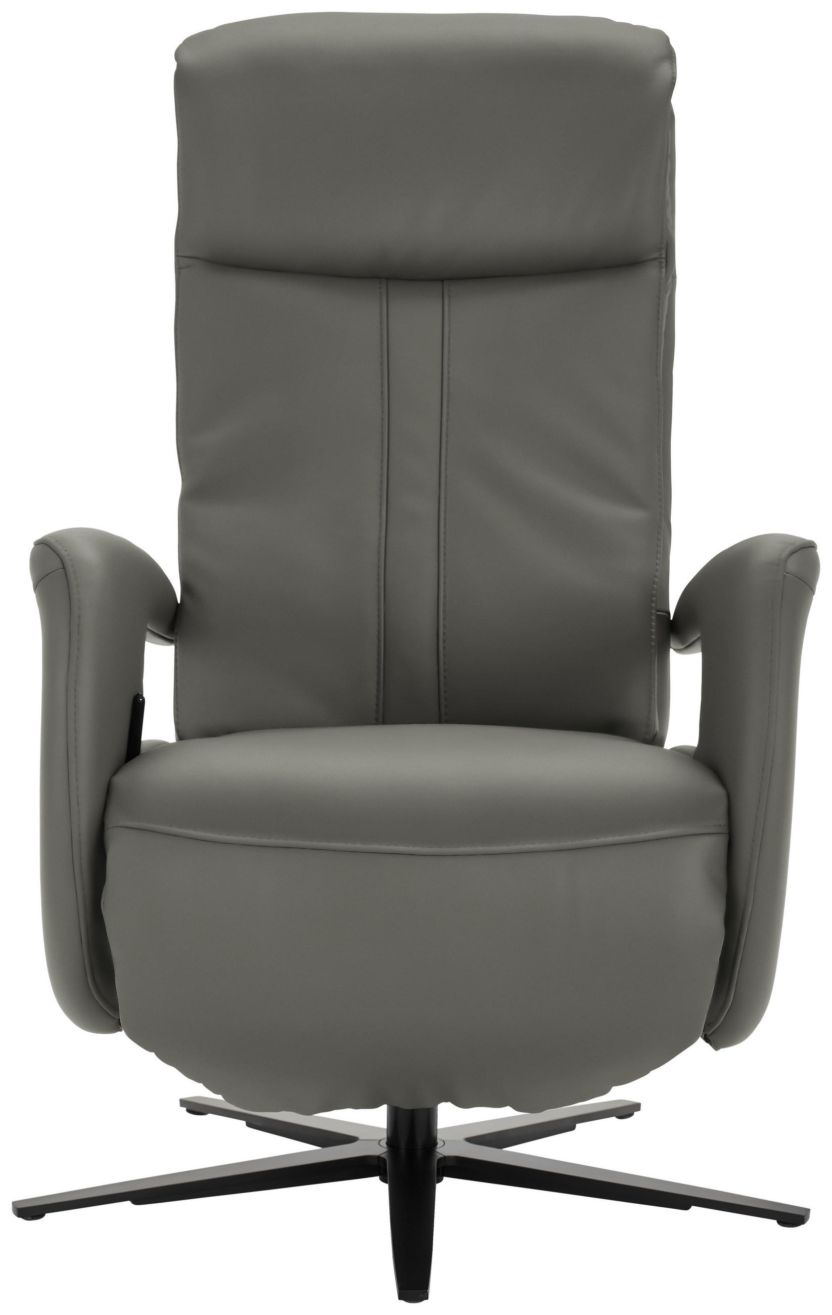 RELAXSESSEL in Leder Dunkelgrau  - Dunkelgrau/Schwarz, Design, Leder/Metall (71/112/83cm) - Dieter Knoll