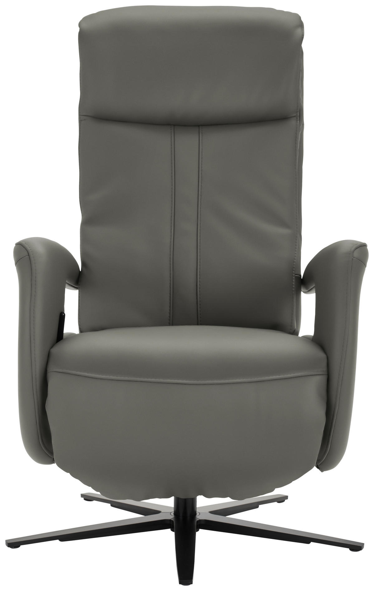 RELAXSESSEL in Leder Dunkelgrau  - Dunkelgrau/Schwarz, Design, Leder/Metall (71/112/83cm) - Dieter Knoll