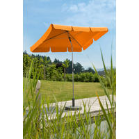 SONNENSCHIRM 180 cm Orange  - Silberfarben/Orange, Basics, Textil/Metall (120/240/180cm) - Schneider