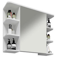 SPIEGELSCHRANK 80/64/21 cm  - Weiss, Modern, Glas/Holzwerkstoff (80/64/21cm) - MID.YOU