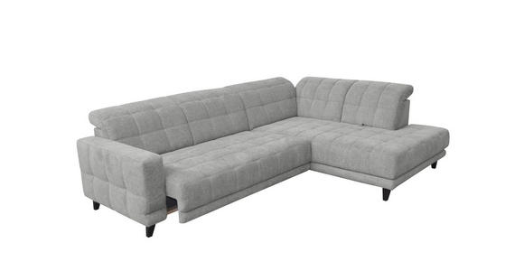 ECKSOFA Grau Webstoff  - Schwarz/Grau, Design, Holz/Textil (302/216cm) - Xora