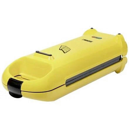 PEKAČ ZA VAFLJE - rumena, Basics, kovina/umetna masa (15.8/13.2/34cm)