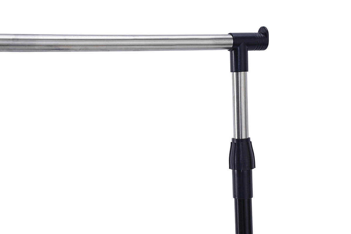 STALAK ZA ODEĆU  crna, srebrna  metal  - srebrna/crna, Osnovno, metal/plastika (80/90-160/43cm) - Boxxx