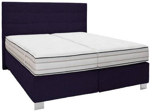 BOXSPRINGBETT 180/200 cm  in Schwarz  - Alufarben/Schwarz, KONVENTIONELL, Holzwerkstoff/Textil (180/200cm) - Dieter Knoll