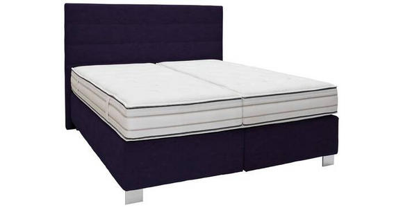 BOXSPRINGBETT 180/200 cm in Schwarz - Alufarben/Schwarz, KONVENTIONELL, Holzwerkstoff/Textil (180/200cm) - Dieter Knoll