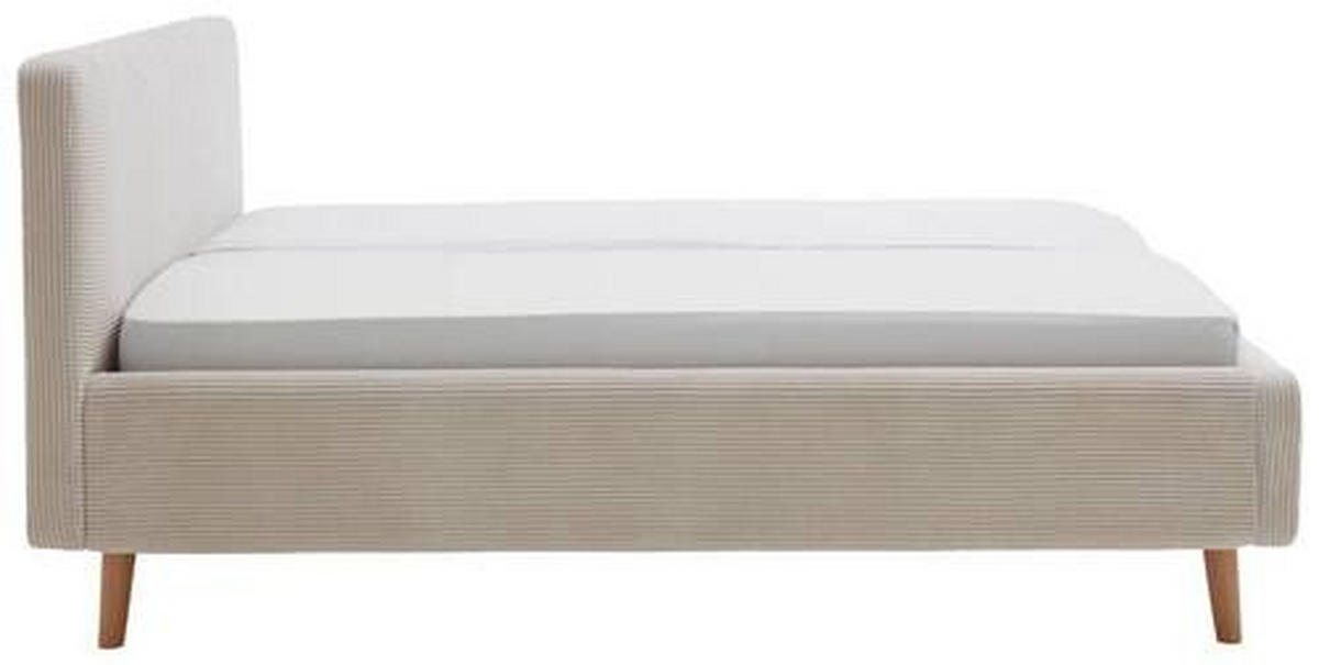 POLSTERBETT 140/200 cm  in Beige  - Eichefarben/Beige, Design, Holz/Textil (140/200cm) - Xora