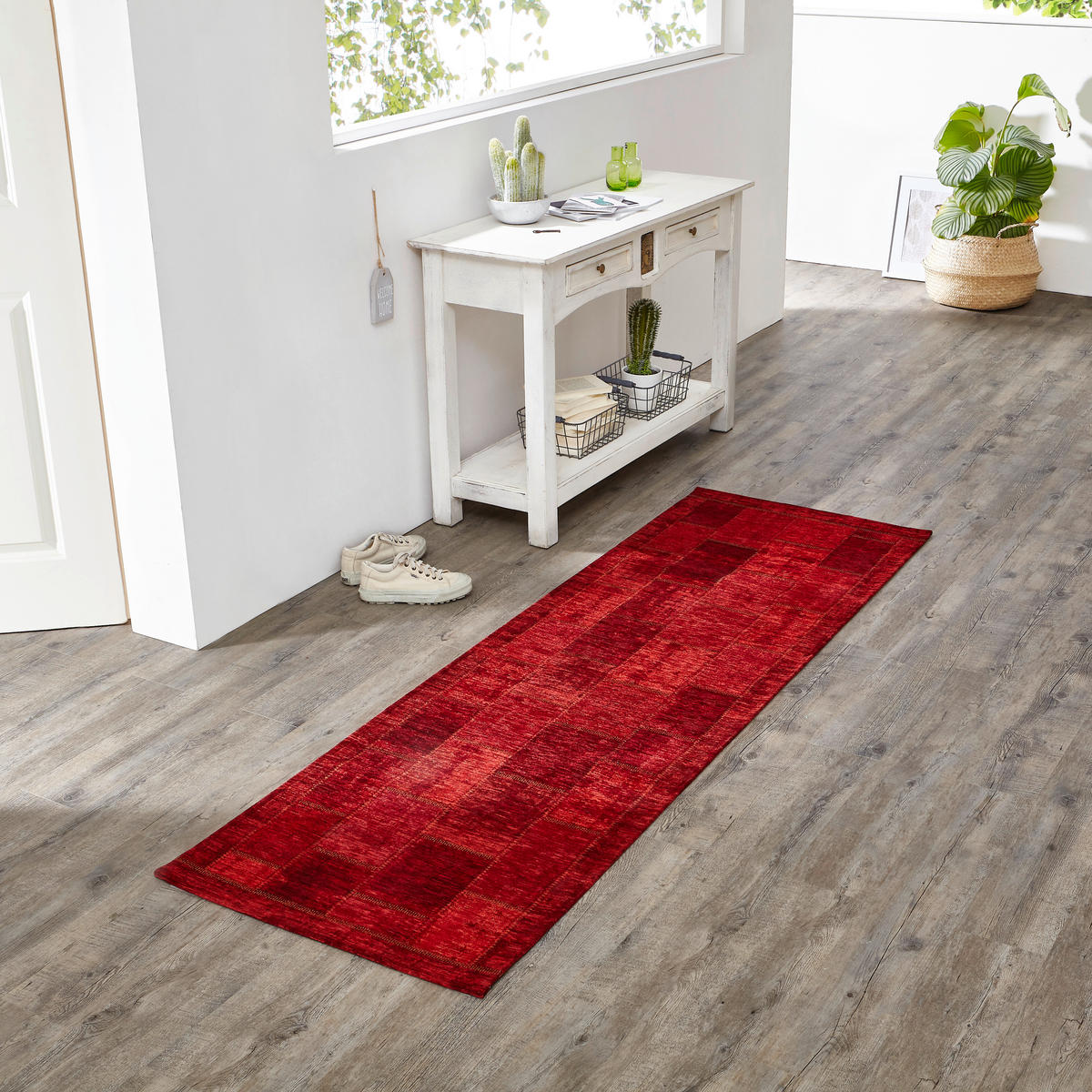 LÄUFER 68/220 cm  - Dunkelrot, Trend, Textil (68/220cm) - Novel