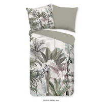 WENDEBETTWÄSCHE Irene Renforcé 155/220 cm  - Jadegrün/Hellgrau, Design, Textil (155/220cm)