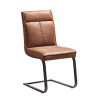 SCHWINGSTUHL  in Eisen Mikrofaser  - Hellbraun, KONVENTIONELL, Textil/Metall (45/96/62cm) - Moderano