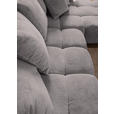 ECKSOFA Grau Plüsch  - Dunkelbraun/Grau, KONVENTIONELL, Holz/Textil (288/190cm) - Carryhome
