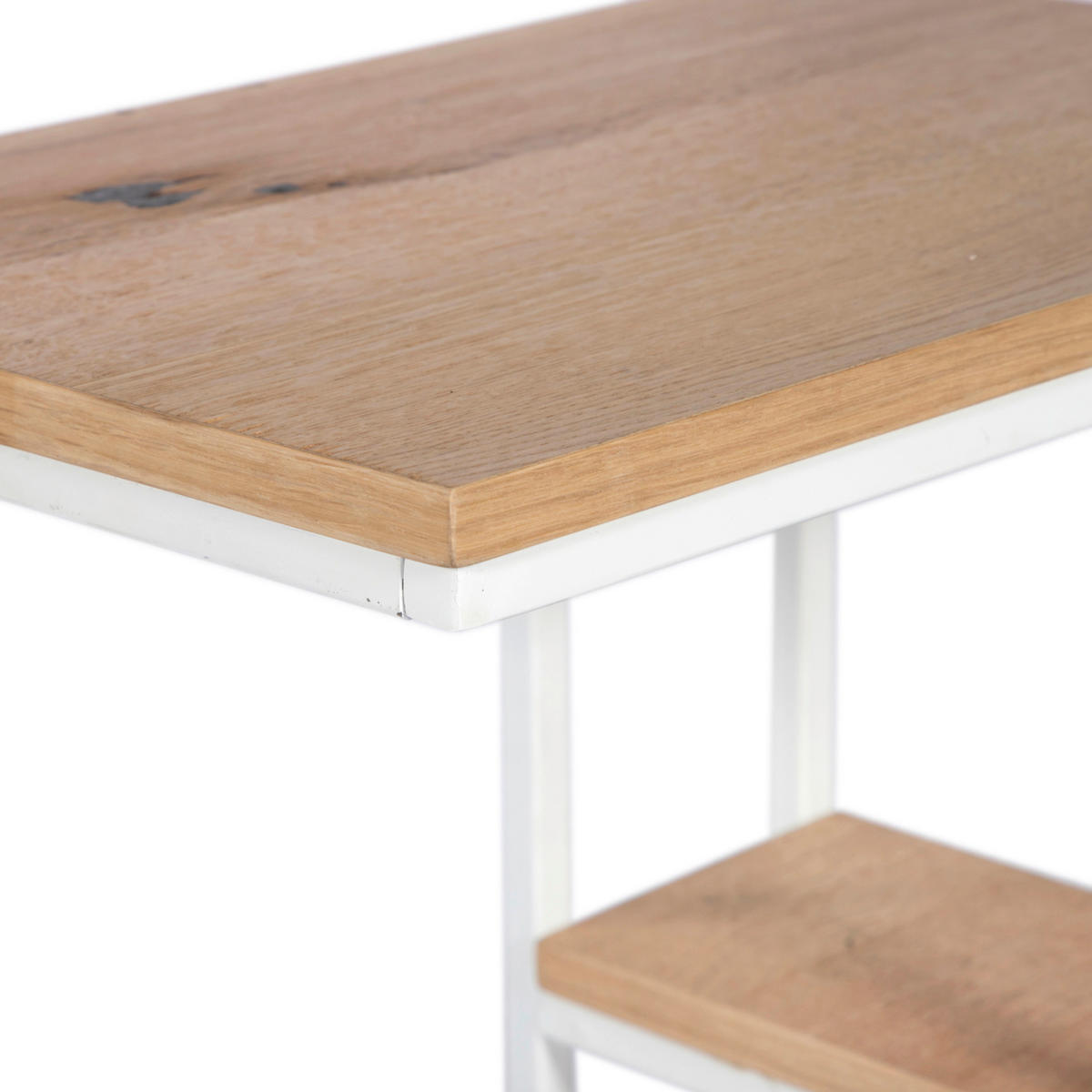 BEISTELLTISCH 45/30/55 cm Eiche furniert Eichefarben rechteckig  - Eichefarben/Weiß, Design, Holz/Holzwerkstoff (45/30/55cm) - Landscape