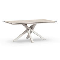 GARTENTISCH Metall, Kunststoff Creme, Weiß rechteckig  - Creme/Weiß, Basics, Kunststoff/Metall (180/100/75cm) - Tierra Outdoor