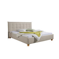 POLSTERBETT 160/200 cm,  in Beige,  - Beige/Naturfarben, MODERN, Holz/Textil (160/200cm) - Livetastic