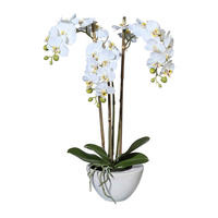 KUNSTBLUME - Weiß/Grün, Basics, Keramik/Kunststoff (51cm)
