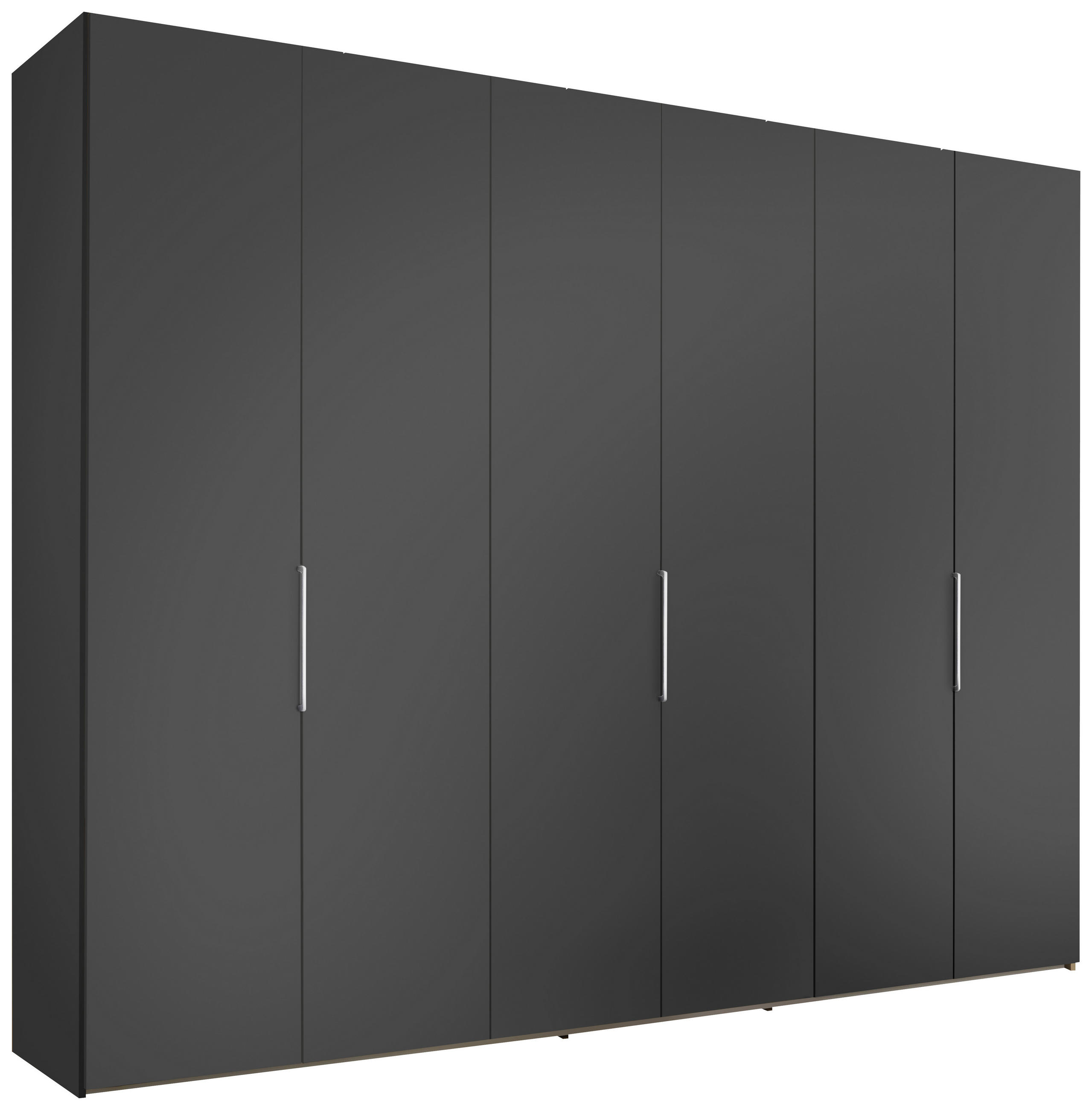 DREHTÜRENSCHRANK 298/240/63 cm,  in Anthrazit, 6-türig  - Anthrazit/Alufarben, Design, Holzwerkstoff/Metall (298/240/63cm) - Dieter Knoll