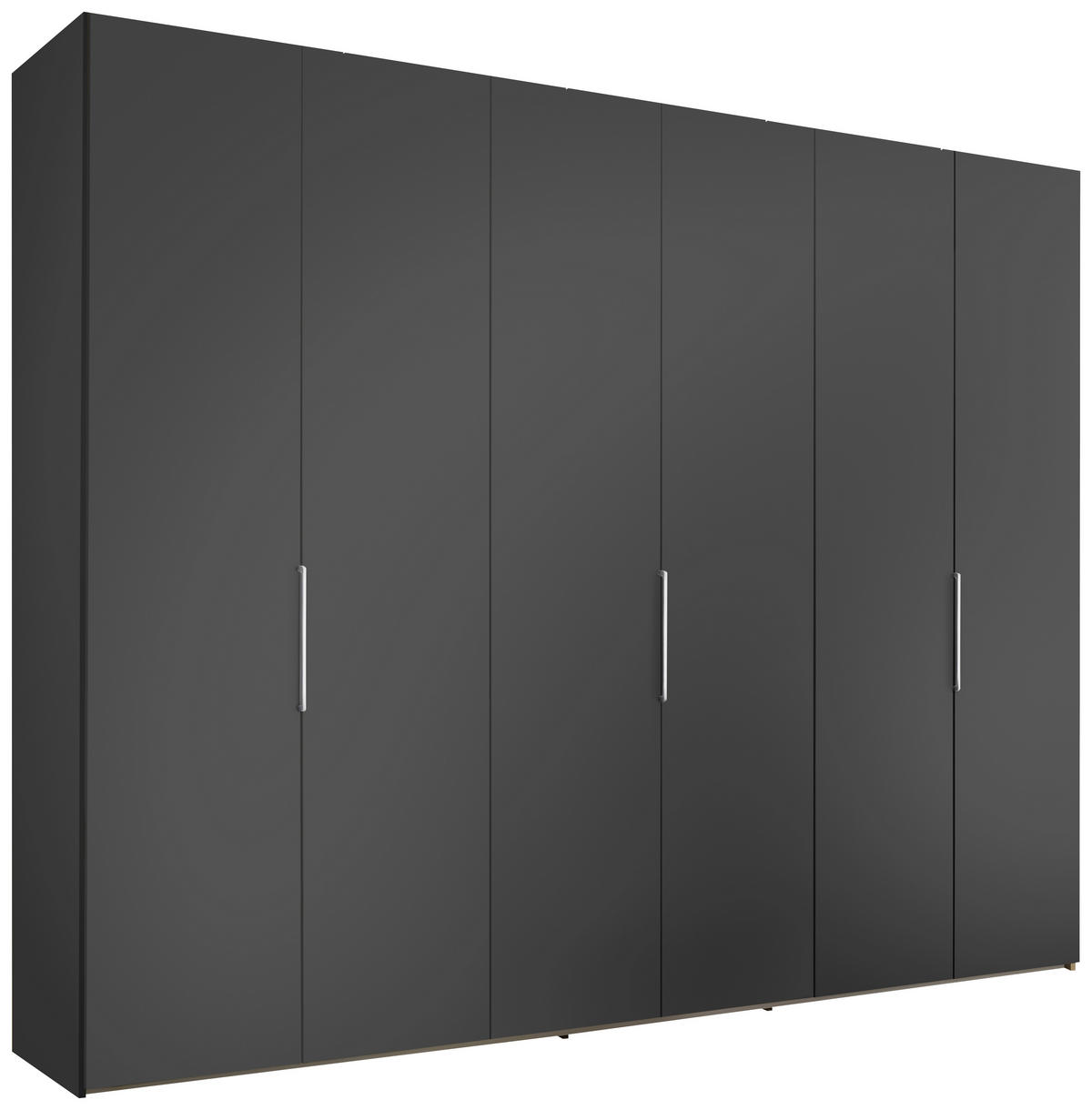 DREHTÜRENSCHRANK 298/240/63 cm,  in Anthrazit, 6-türig  - Anthrazit/Alufarben, Design, Holzwerkstoff/Metall (298/240/63cm) - Dieter Knoll