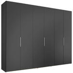 DREHTÜRENSCHRANK 298/222/63 cm,  in Anthrazit, 6-türig  - Anthrazit/Alufarben, Design, Holzwerkstoff/Metall (298/222/63cm) - Dieter Knoll