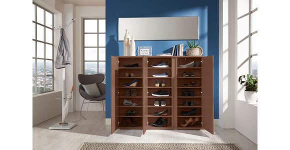 SCHUHSCHRANK 145/120/34 cm - Terracotta, Design, Holzwerkstoff/Kunststoff (145/120/34cm) - Xora