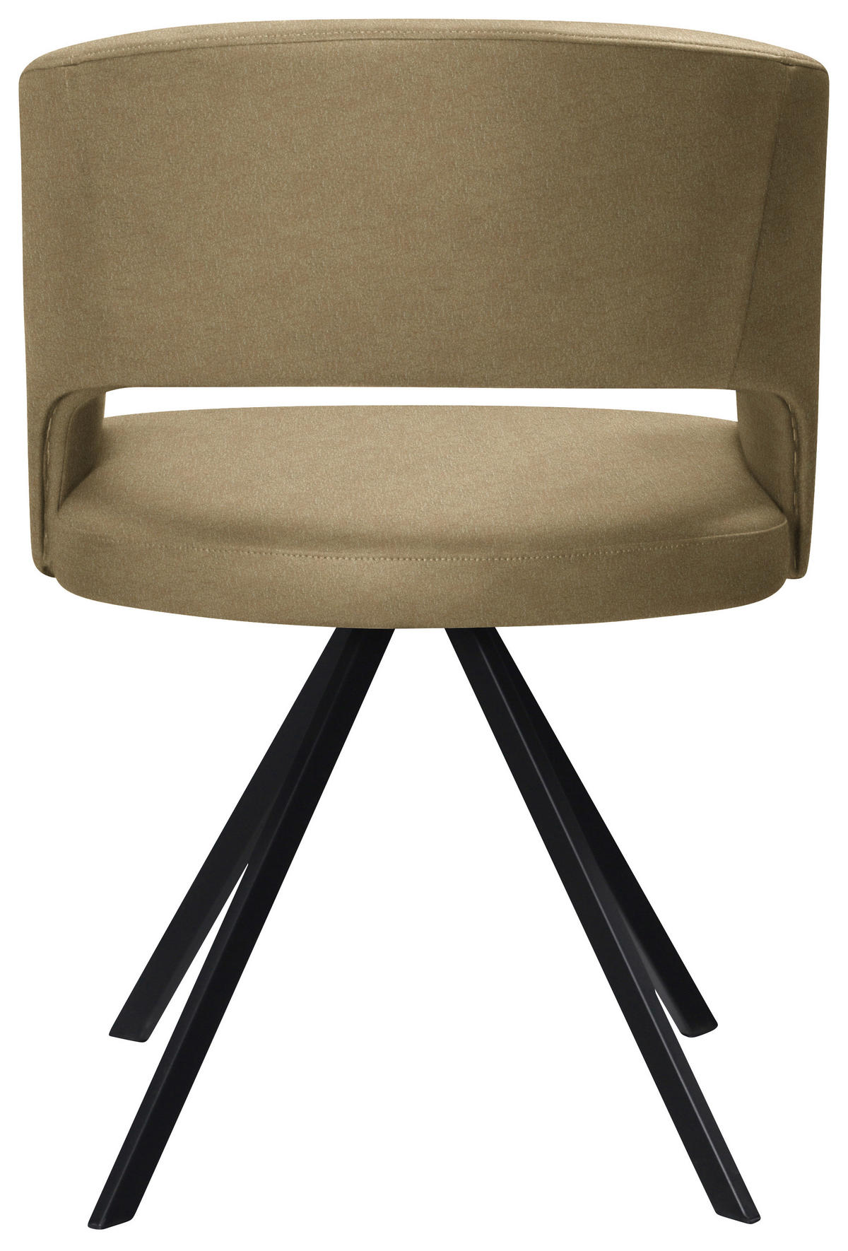 ARMLEHNSTUHL  in Stahl Mikrofaser, Lederlook (vegan)  - Schwarz/Olivgrün, Konventionell, Textil/Metall (56/84/59cm) - Moderano